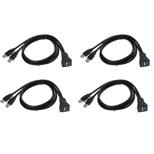 Cable de extensión Soledad 4x USB 3.0 Montado en el Panel del automóvil Soledad Cable adaptador de montaje empotrado para automóvil