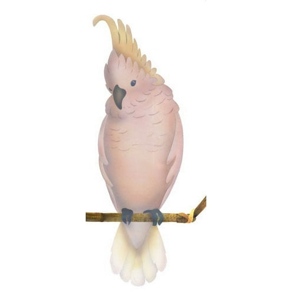 The Mad Stencilist Crested Cockatoo Wall Stencil; TMS705