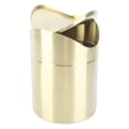 thumbnail image 2 of JTLB Compact Desktop Trash Can, 304 Stainless Steel, Fingerprint Proof, Space Saving Mini Countertop Wastebasket for Office, Gold Colored, 2 of 8