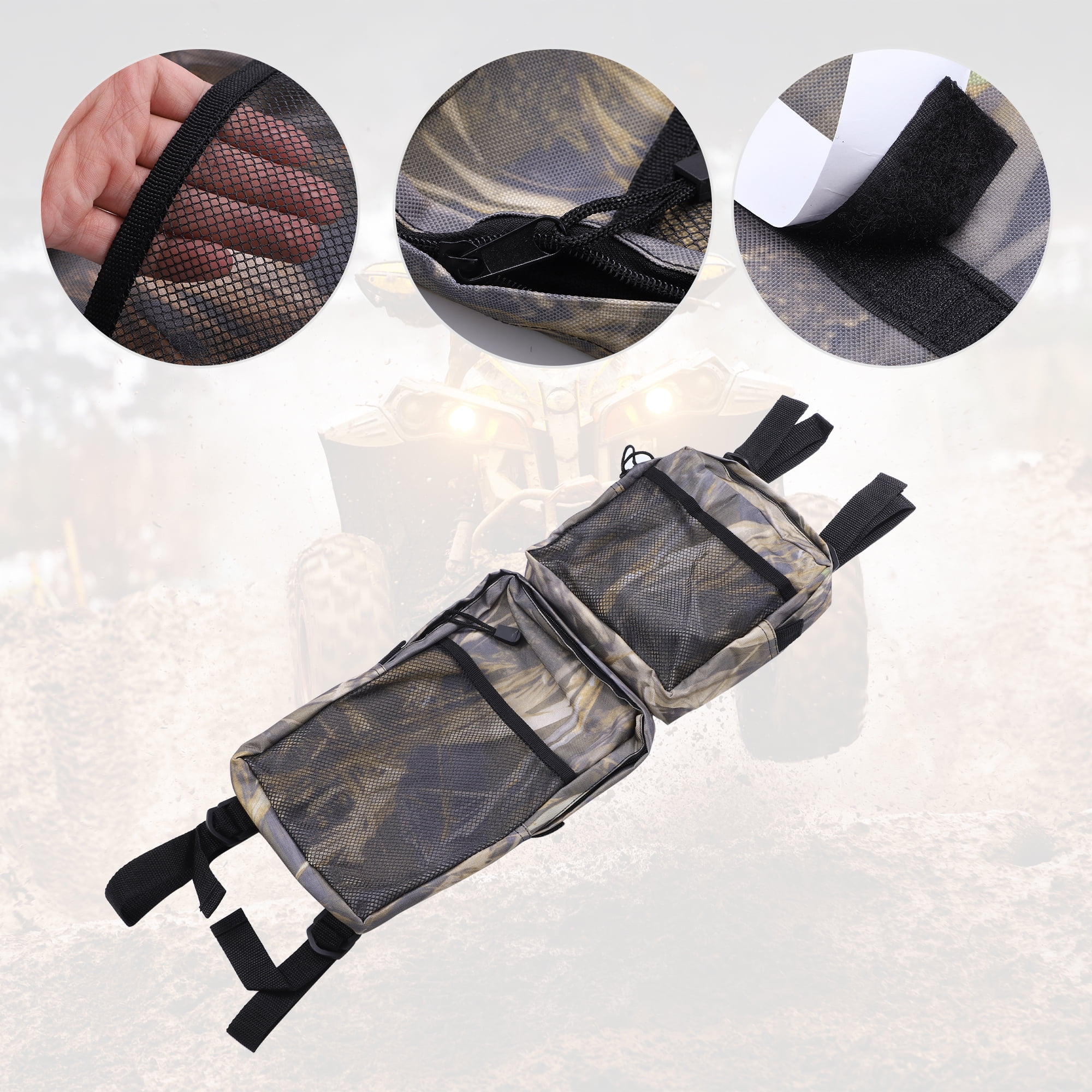 Unique Bargains 2-Pack Camouflage ATV Fender Cargo Storage Bags for Polaris for Yamaha