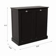 thumbnail image 2 of Aukfa Double Tilt Out Laundry Hamper Cabinet,Bathroom Laundry Cabinet with Basket,Black, 2 of 7