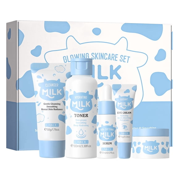 Set para el cuidado de la piel LAIKOU Milk Cleanser Toner Serum Eye Cream