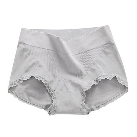 

adviicd Lace Thongs Women s Cotton Underwear Breathable Comfortable High Waist Soft Briefs Panties for Womens Grey One Size