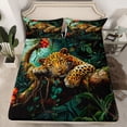 thumbnail image 2 of Feelyou Teens Rustic Leopard Twin Sheet Sets, Wildlife Cheetah Bedding, 3-Piece, 2 of 7