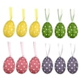 thumbnail image 2 of ERK Easter Decor Polka Pattern Easter Eggs Kindergarten With Lanyard Foam Chicken And Rabbit Colorful Paper Egg Pendant Easter, 2 of 6
