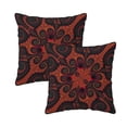 thumbnail image 1 of Velvet Decorative Throw Pillow Covers Set of 2, Soft Square Cushion Cover with Invisible Zipper Fractal Dark Spiral Vortex Printing, 18"x18", 1 of 7