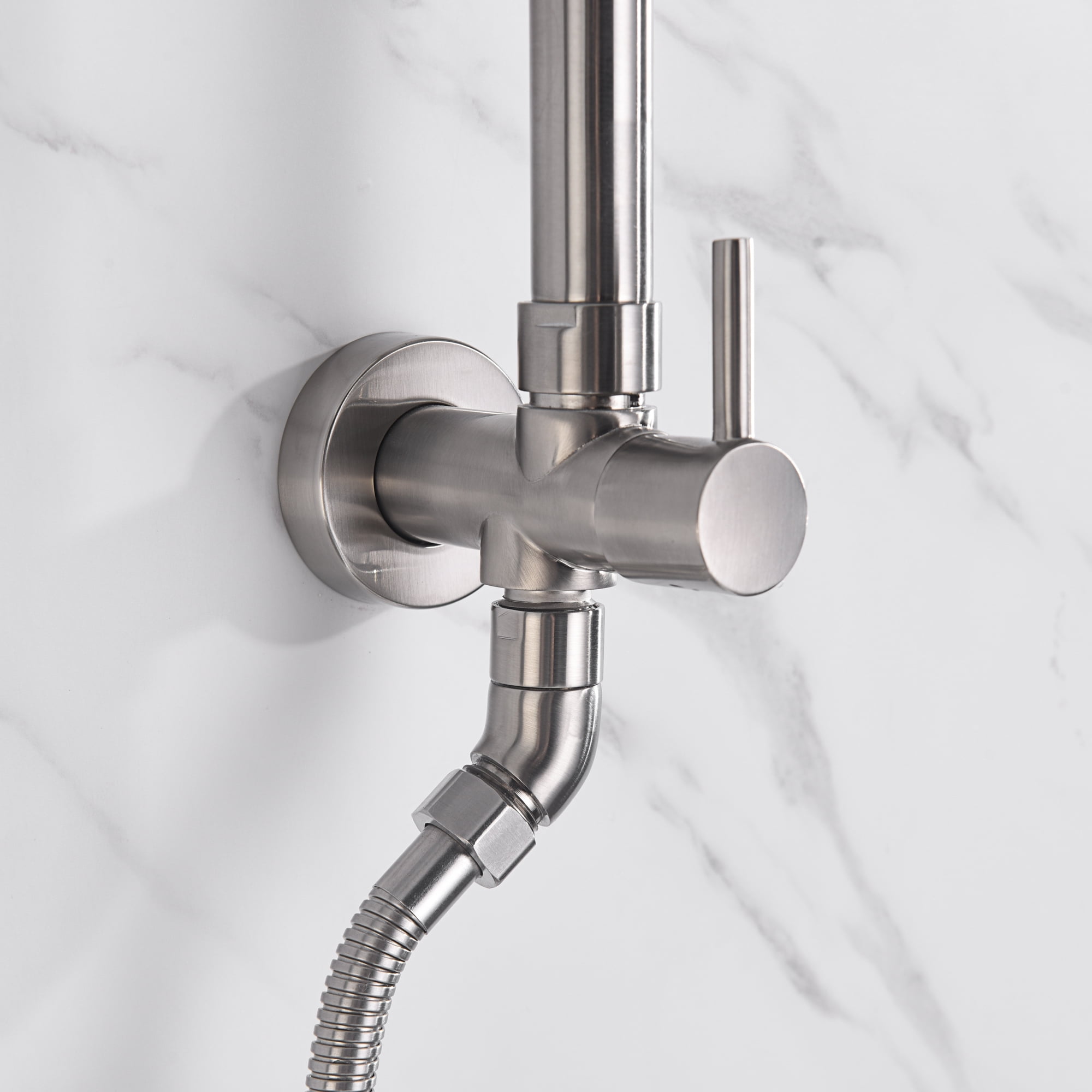 sumerain Brushed Nickel Retrofit Shower Systems with 9 Inch Rain Shower Head