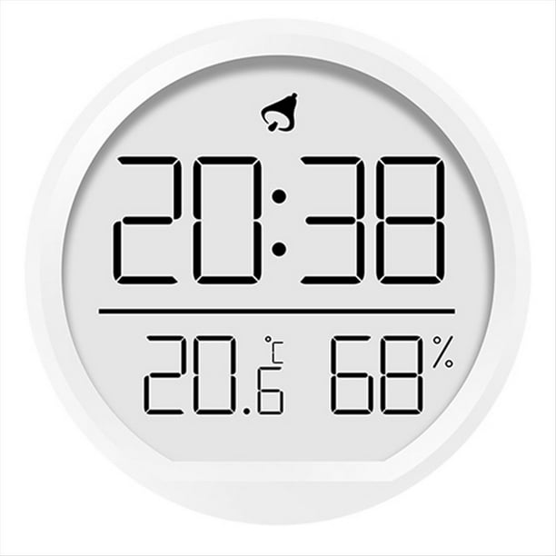 Relojes de Pared Digitales LED Temperatura Humedad Fecha Visualización Reloj Despertador de Mesa Electrónico para Cocina Estudio Refrigerador B
