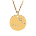 thumbnail image 3 of Collier en Acier Titane Clouté de Diamants Mode 12 Constellations, 3 of 9