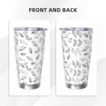 thumbnail image 3 of Haiem Sea Turtle Printed 20oz Straight Skinny Car Cups With Insulated Cup Sleeve Portable Handle, Sports Travel Coffee Mug, Stainless Steel, Insulated-Straw Two-piece Set, 3 of 8