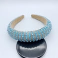 thumbnail image 3 of Qarigey Diademas con cuentas de cristal y diamantes de imitación para la cabeza Accesorio para el cabello Azul cielo+oro Qarigey AP010970-26B, 3 of 6