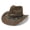 Brown, variant on Womens Mens Western Cowboy Summer Hat Shapeable Straw Hat Hollowed Out Sun Hat Country Concert Rodeo Dress Up