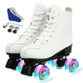 thumbnail image 6 of EONROACOO White Skates with Light up Wheels, Roller Skates for Women Girls(Women 8/Men 6.5), 6 of 10