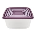 thumbnail image 5 of Mainstays 14 Piece Teal Plastic Food Storage Set, Purple Ombre, Ideal Use for Meal Prep and Batch Cooking, 5 of 6