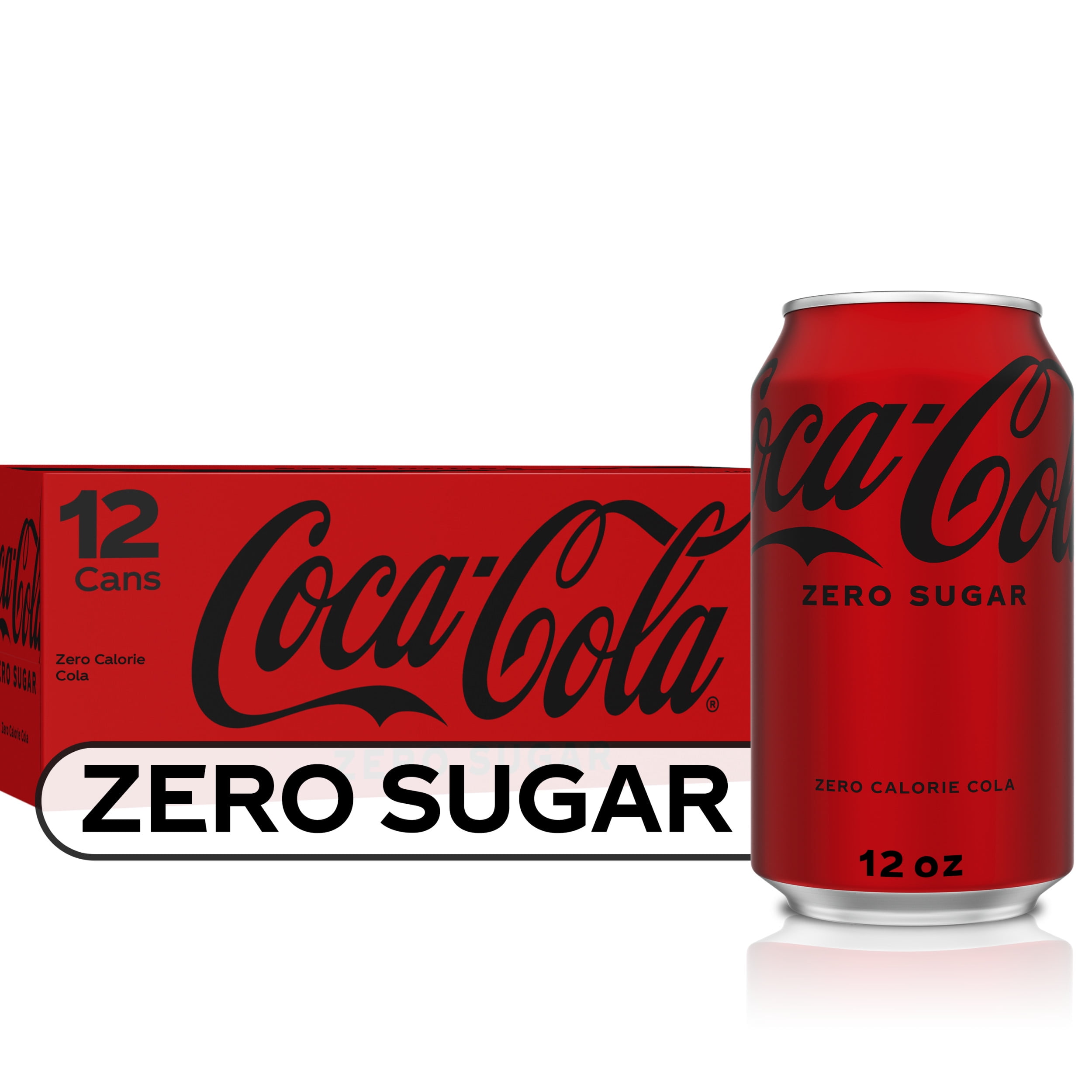 Coke Zero Sugar Diet Soda Soft Drink 12 Fl Oz 12 Pack Walmart 