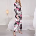 thumbnail image 3 of Sikiie Flamingos Women's Long-Sleeve Shirt and Full-Length Bottom Pajama Set (s-xxl)-Large, 3 of 7