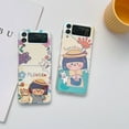 thumbnail image 1 of For Samsung Galaxy Z Flip4/Flip3 5G Phone Case，Shockproof Luxury Blu-ray Cute Cartoon Animal Girl ,Silm PC Flip Case Cover, 1 of 5