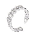 thumbnail image 1 of Anillo de Moda Wmkox8yi con apertura de geometría tachonada de diamantes para mujer, 1 of 2