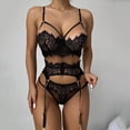 thumbnail image 3 of Gibobby Lencería sexy para mujer Día de San Valentín Liga de encaje Anillo de lencería Ropa interior sexy de Pijamas Nueva Ropa de dormir Íntimos(Negro, CH), 3 of 4