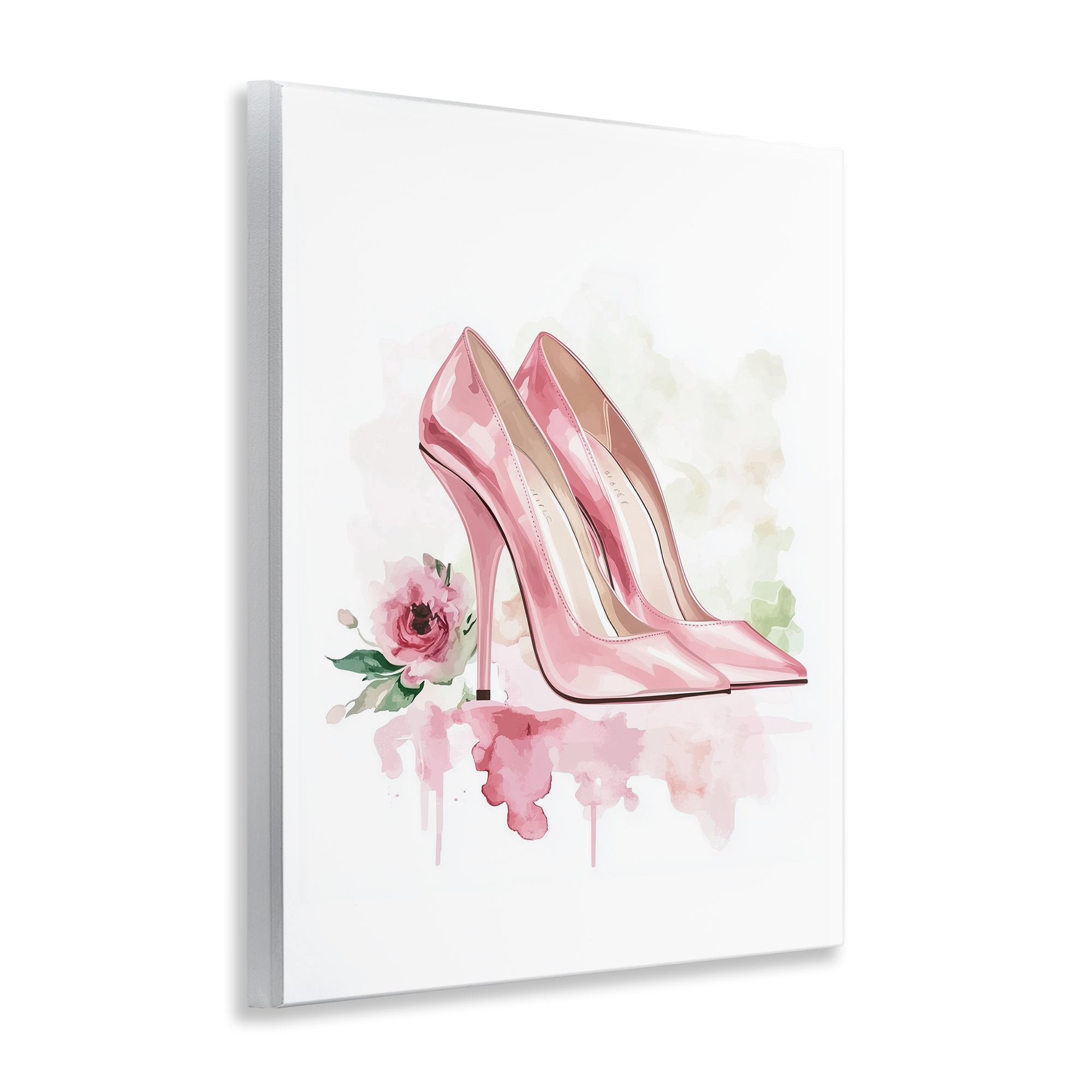 Rosy Pastel Heels Wall Plaque Art, design by Christine Simpson Art