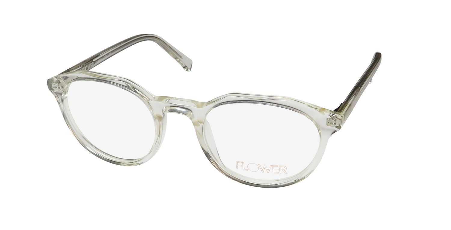 Flower Women's FLR6035 Prescription Eyeglasses with Case, Crystal