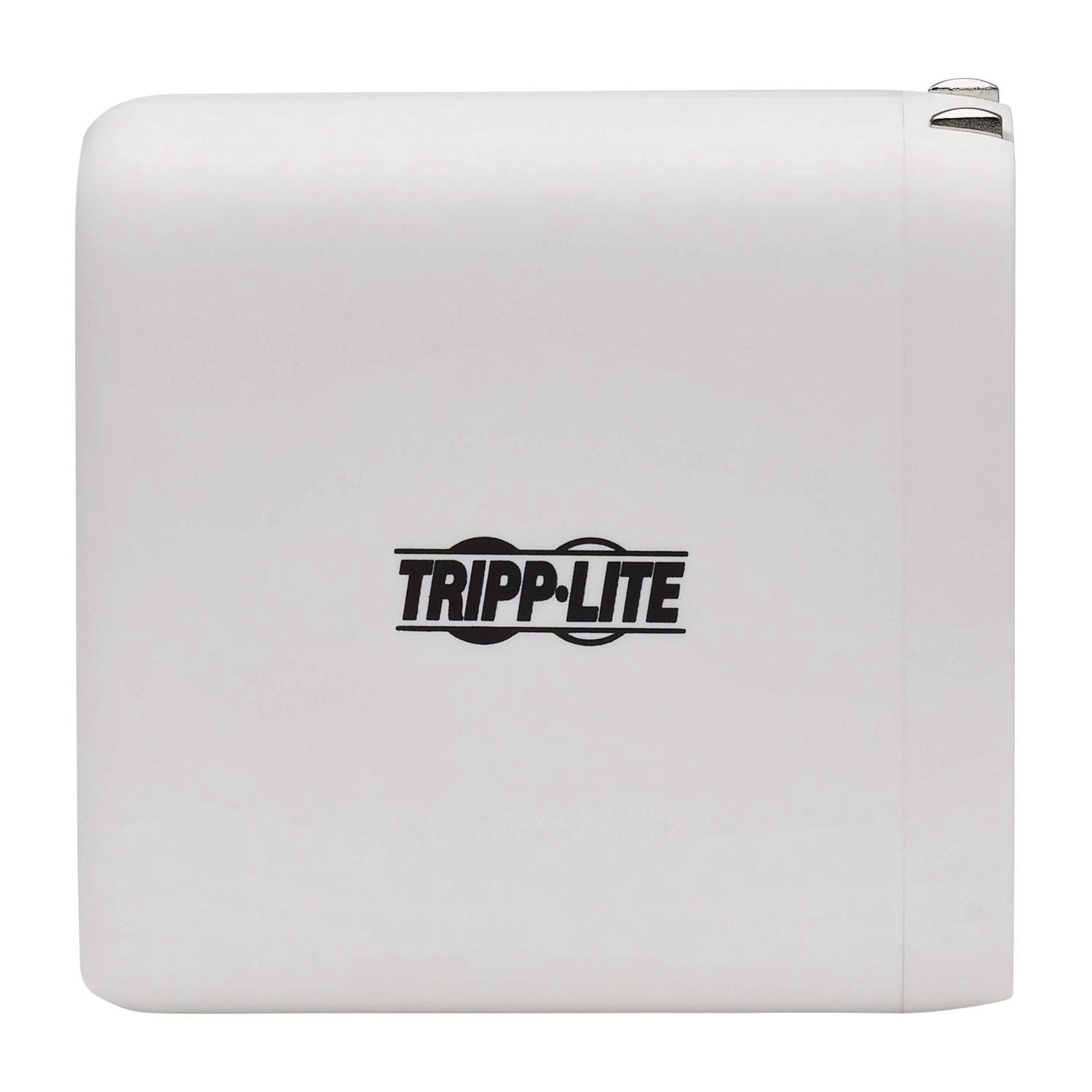 Chargeur mural USB Tripp Lite à 4 ports, 100W PD, technologie GaN, 2 ports USB-C et 2 ports USB-A, blanc