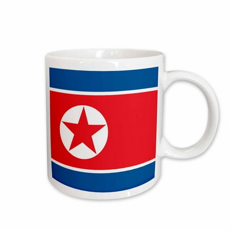 

3dRose Flag of North Korea. Korean blue red white star Democratic Peoples Republic of Korea DPRK world Asia Ceramic Mug 11-ounce