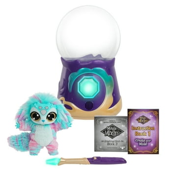 Magic Mixies Magical Misting Crystal Ball with Interactive 8 inch Blue Plush Toy and 80+ Sounds and Reactions, Electronic Pet, Ages 5+