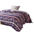 thumbnail image 3 of Loir 2 Piece Twin Quilt Set with Floral Print, Multicolor- Saltoro Sherpi, 3 of 5