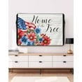 thumbnail image 5 of 4th of July Outdoor TV Cover 60 to 65 Inch Weatherproof, Independence Day Blue Red Floral Retro 600D Oxford TV Covers with Waterproof Zipper, Outside Flat TV Screen Protector Size 58"W x 37"H x 4.5"D, 5 of 7