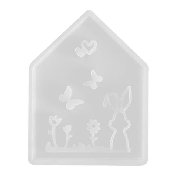 Lksixu Easter Decorations Cute Rabbits Night Light Mould Spring Home Decoration Gypsum Dropping Mould Easter Ornaments Spring Decor for Party Holiday