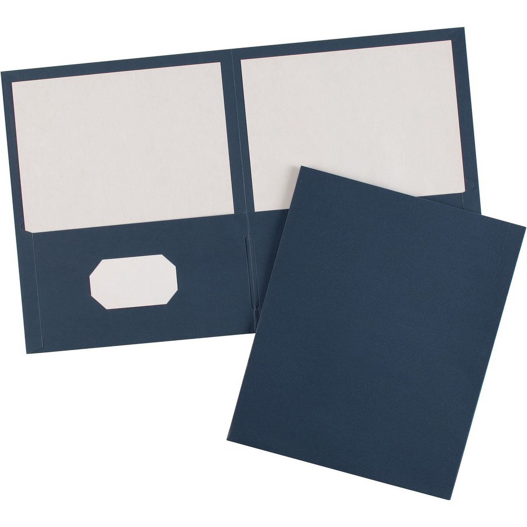 Avery® Letter Pocket Folder - 8 1/2" X 11" - 40 Sheet Capacity - 2 Internal Pocket(s) - Dark Blue - 125 / Carton