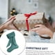 thumbnail image 5 of Adorno navideño colgante para árbol con forma de calcetines de terciopelo anudados, con detalle de cuerda, Rkxzt, 5 of 9