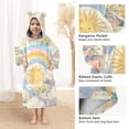 thumbnail image 3 of FORMRS Wearable Blanket Hoodie with Sleeves for Kids Cozy Flannel Sweatshirt, Purple Rainbow Clouds, 3 of 7