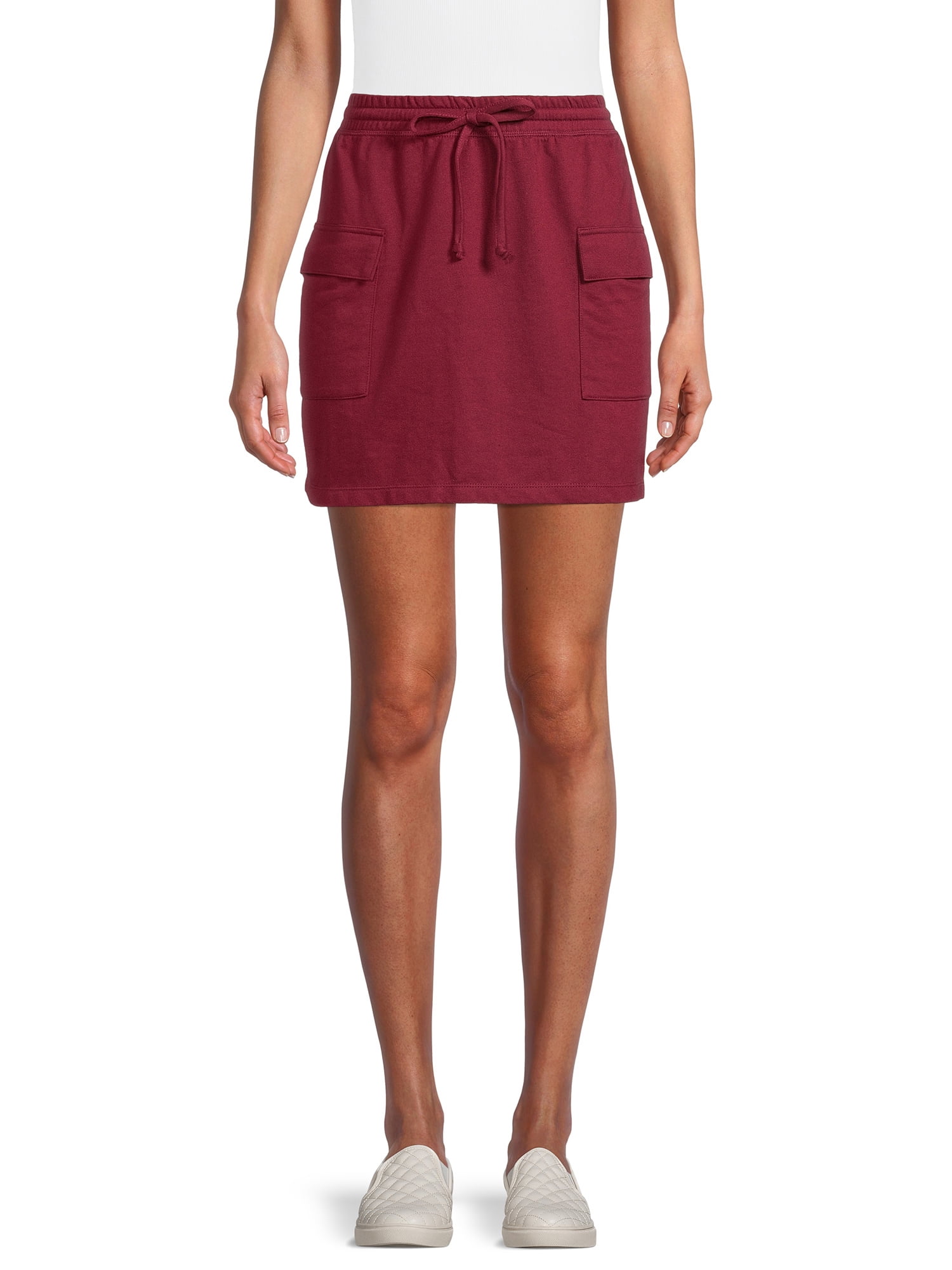 No Boundaries Juniors' High Rise Cargo Mini Skirt