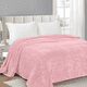 thumbnail image 1 of Cobija, Mantas Decorativas Tamaño King con Diseño de Ondas de Waffle, Cobija de Cama Súper Suave y Esponjosa 260GSM, Lujosa, Ligera y Transpirable para Sofá, Silla, Ideal para Regalo, Viaje, Rosa, 1 of 7