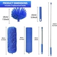 thumbnail image 3 of Cobweb Duster with Extension Pole, Washable Cleaning Duster Kit with 3 Duster Heads, Cobweb Duster, Corner Brush, Gap Dust Cleaner, Telescoping Pole for Ceiling Fan, Long Duster for high Ceilings, 3 of 4