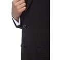thumbnail image 3 of Raphael Classic Fit Solid Black Two Button Wool Suit, 3 of 6