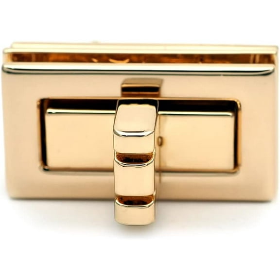1 1/4 in Twist Lock Purse Turn Locks Rectangle Bag Closure Clasp Purse Accessories VT154 (Gold)