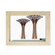 thumbnail image 1 of Singapur Gardens by the Bay Escritorio de madera Arte Pintura 6x8 pulgadas marco de foto foto, 1 of 4