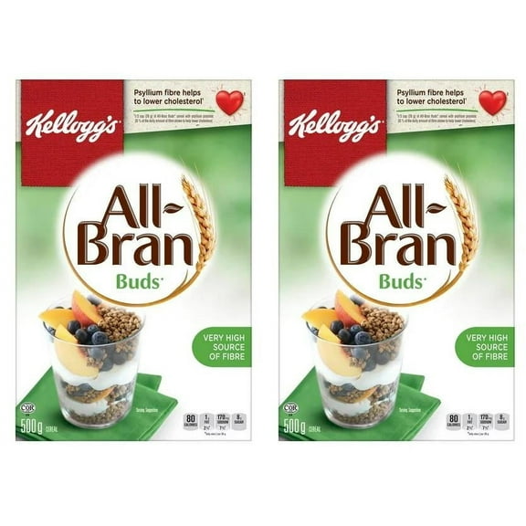Kellogg's All-Bran Buds Cereal, 500g (2 Pack)