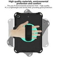 thumbnail image 3 of iPad mini Case with Shoulder Strap For Kids, Dteck 360 Rotating Kickstand Hand Strap Heavy Duty Shockproof Case Silicone Protective Cover for iPad mini 1 2 3 4 5 7.9 inch, Black+Mint, 3 of 6
