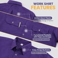 thumbnail image 4 of Premium Work/Casual Wear Shirt – Half Sleeve - 65/35 Blend – 6 oz (XL, Light Grey), 4 of 5
