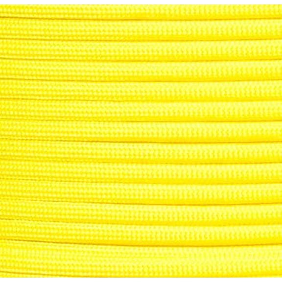 US Ropes Type III Commercial 550 Paracord 100' Hank Made in USA Survival Cord Parachute Outdoor (Neonyellow)