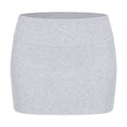 thumbnail image 6 of Womens Cotton Blend Solid Mini Skirt High Waist Slim Fit Casual Basic Pencil Skirt Versatile Daily Wear Bottoms Gray S(S), 6 of 6