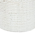 thumbnail image 6 of DecMode 11" Textured Crosshatch White Ceramic Vase with Crosshatch Design, 6 of 12