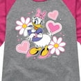 thumbnail image 3 of Disney - Daisy Sticker Look - Youth Girls Raglan Graphic T-Shirt, 3 of 5