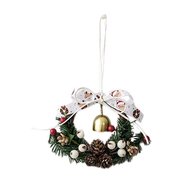 Christmas Tree Decorations,Beautiful Christmas Wreath with Bells - Window Porch Hanging Tree Home Decor Gift Set