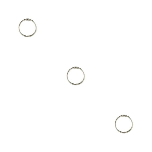Yuarrent 50 piezas de anillos de encuadernación de Metal de 25mm, aros para libros, tarjetas para el hogar, llavero, anillo de papel para Type1 NO1