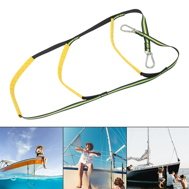 Portable 3 boat Rope Ladders for Motorboat Sailboat Canoeing Fluorescent Fluorescent